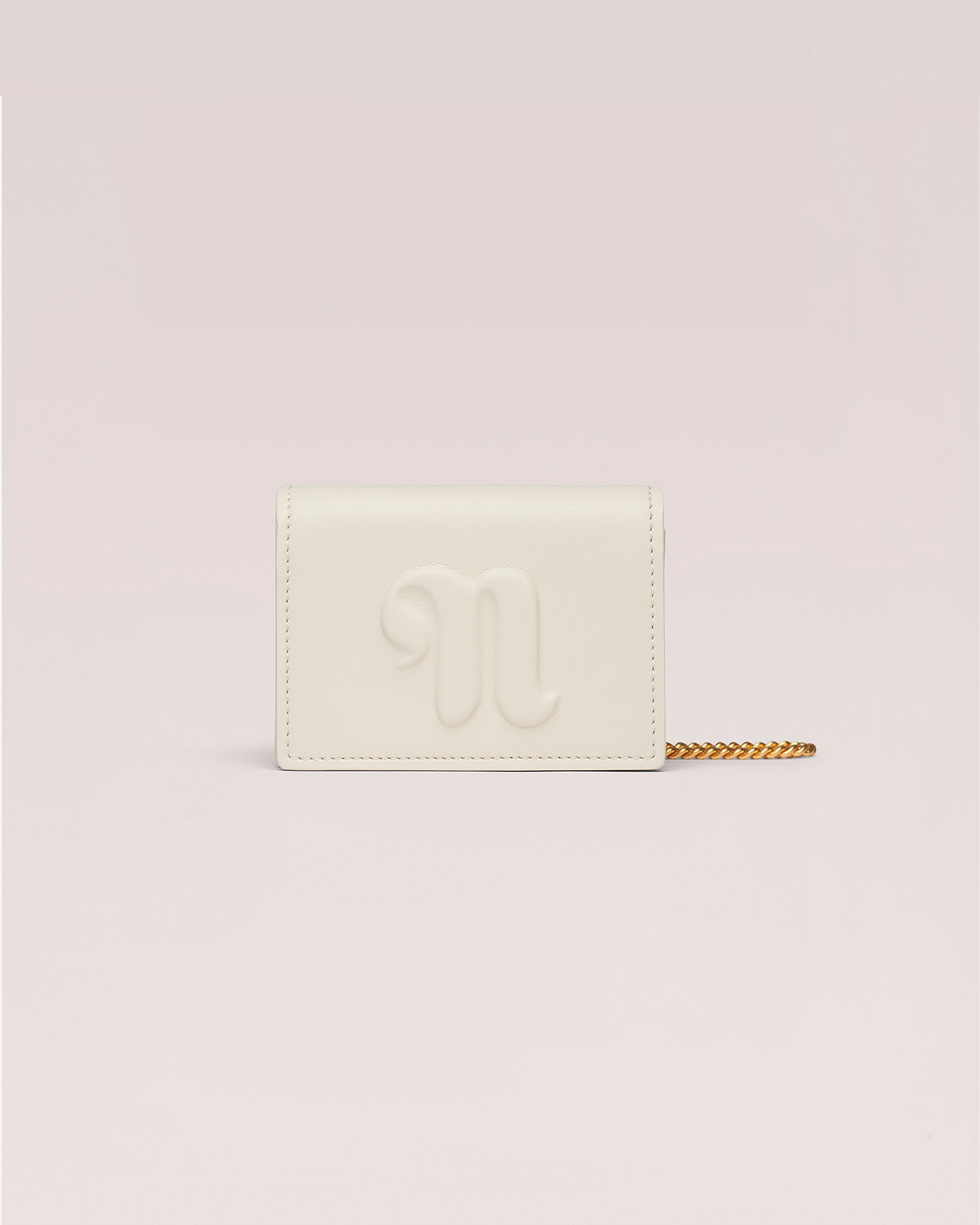 THE CONCERTINA MINI - Card holder with chain - Off white - 1