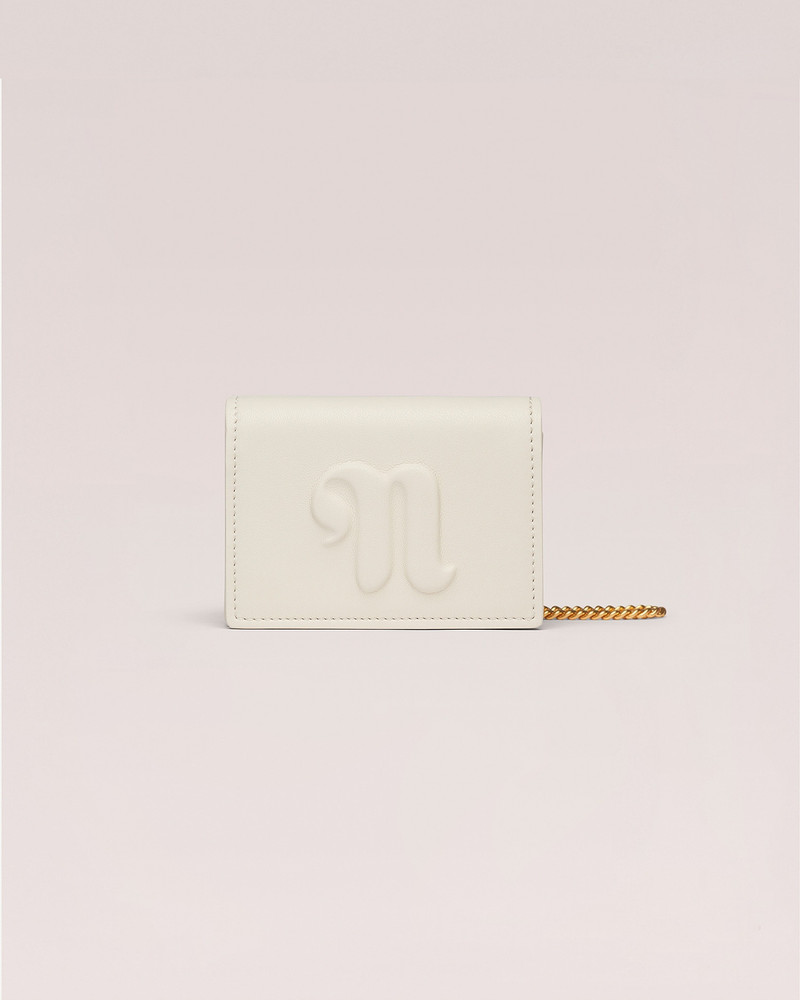 THE CONCERTINA MINI - Card holder with chain - Off white 1