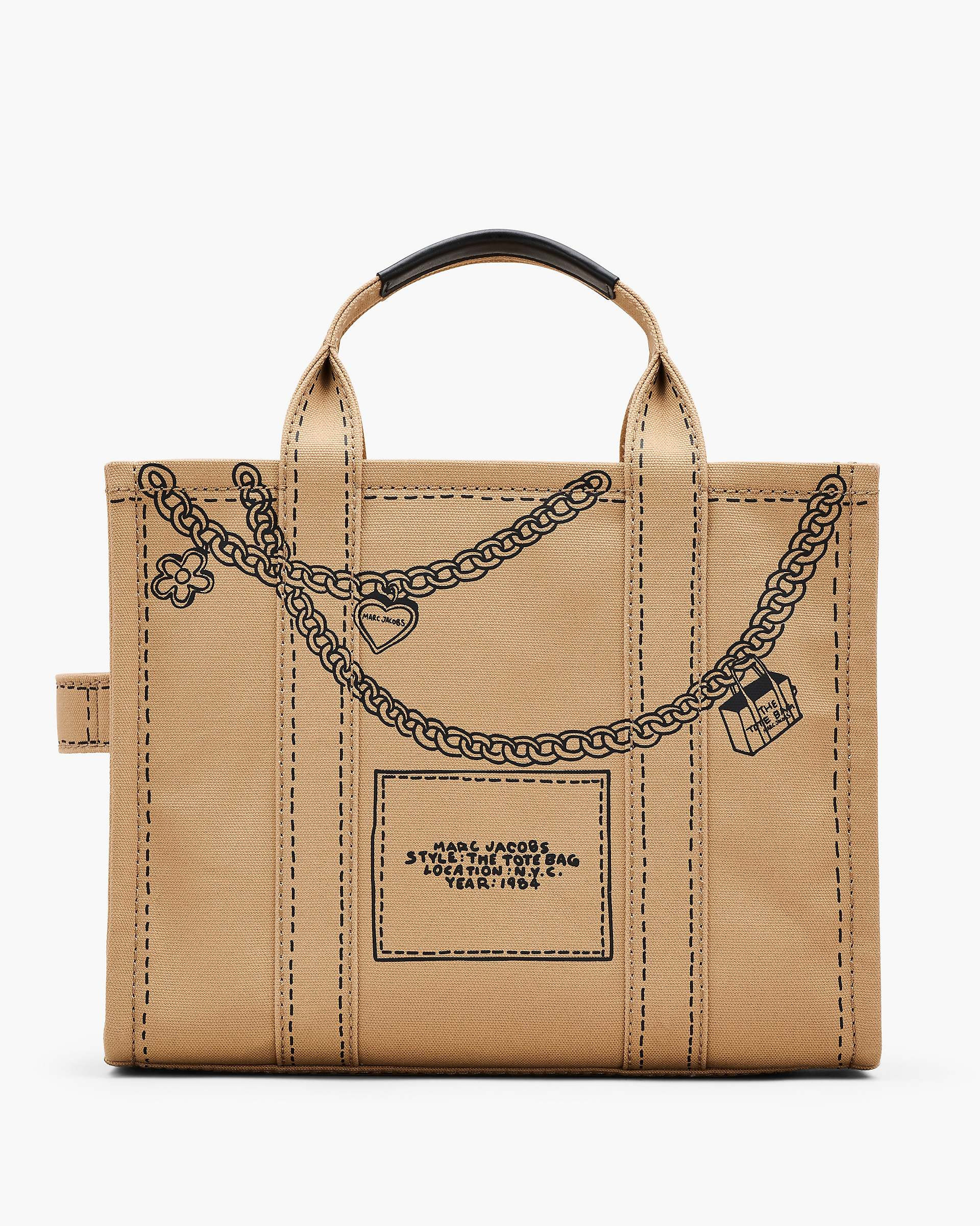 THE TROMPE L'OEIL CHARM CANVAS MEDIUM TOTE BAG - 3