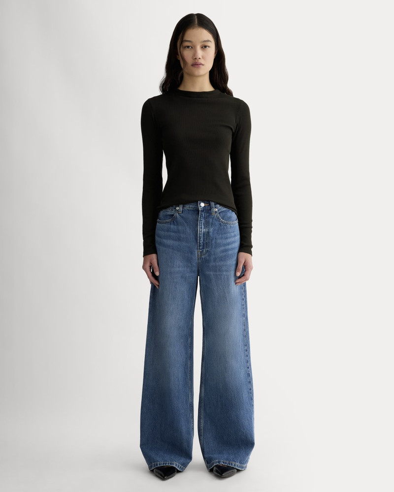 THE LUXE RIB FUNNEL-NECK TEE 3