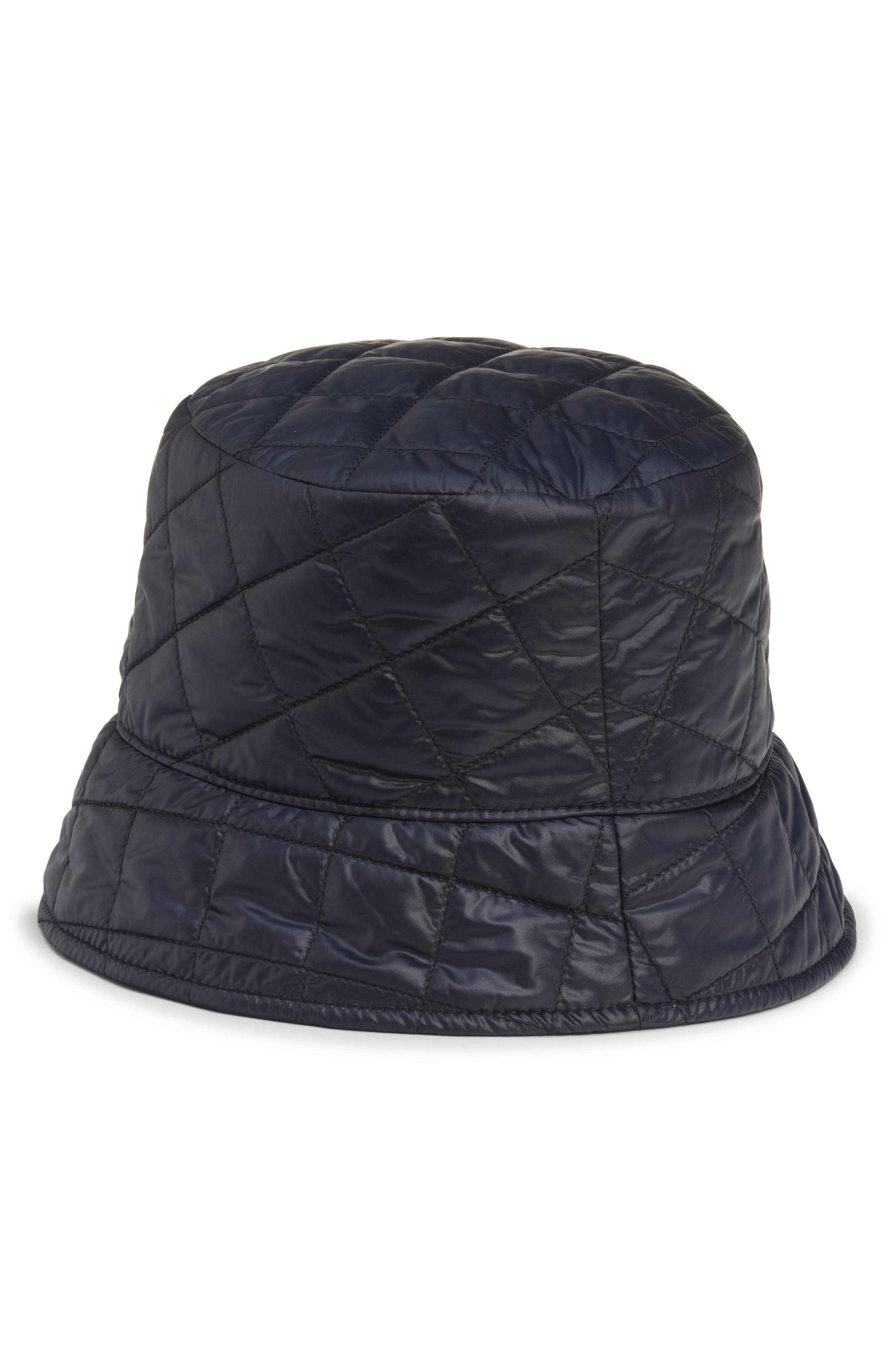 Moncler Diamond Quilted Nylon Bucket Hat in Dark Navy Blue at Nordstrom - 3
