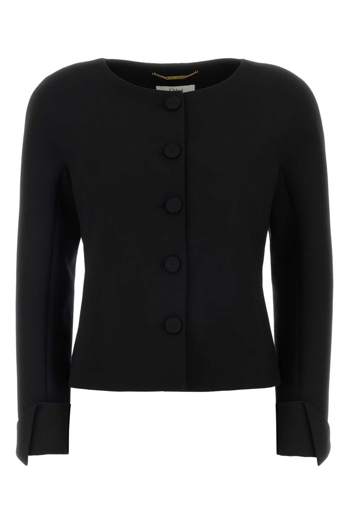 Chloe Women Black Crepe Blazer - 1