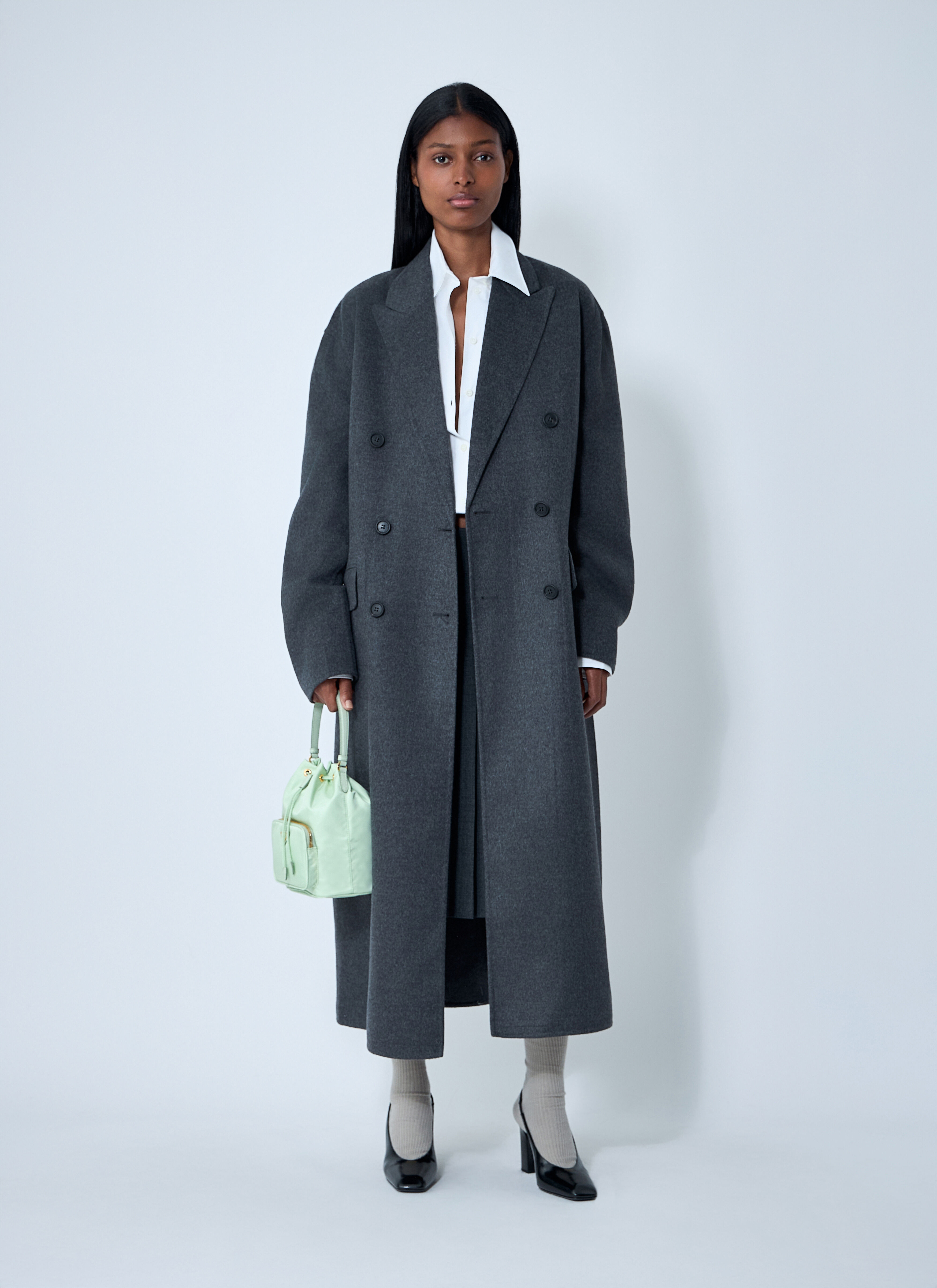 Long Wool-Blend Coat - 2