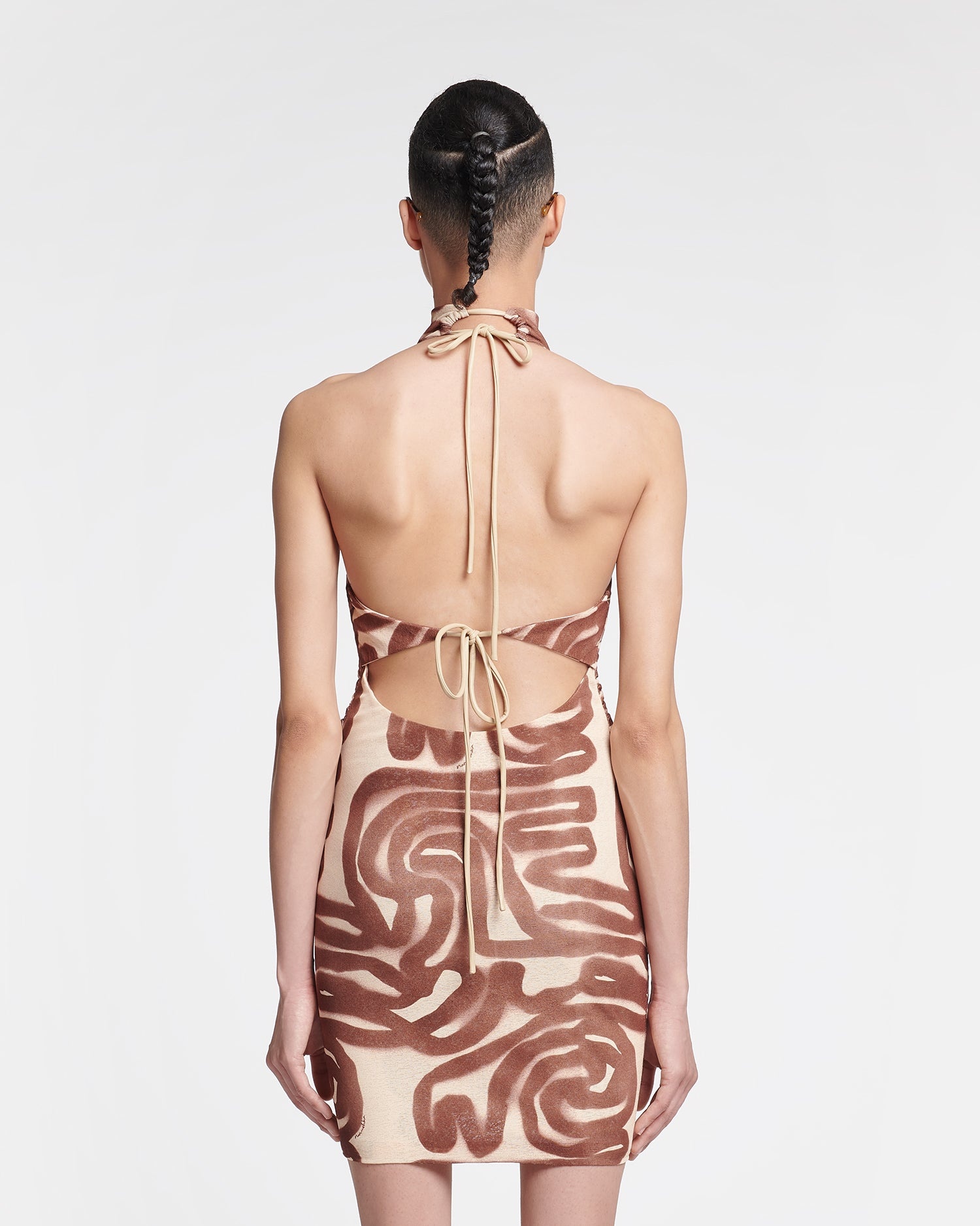 Printed Mesh-Jersey Mini Dress - 4