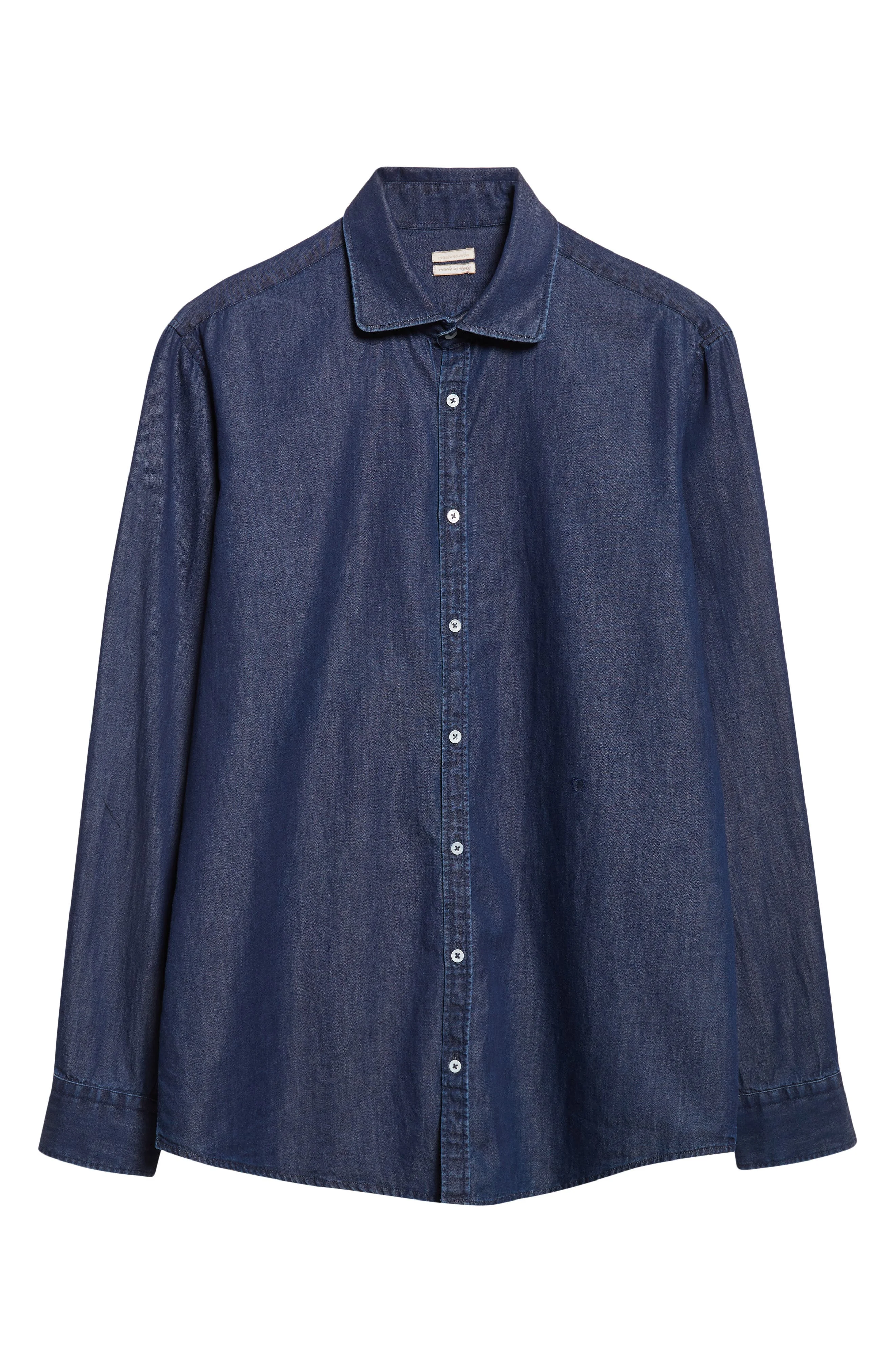 Massimo Alba Canary Classic Fit Cotton Denim Button-Up Shirt in Blue at Nordstrom - 1