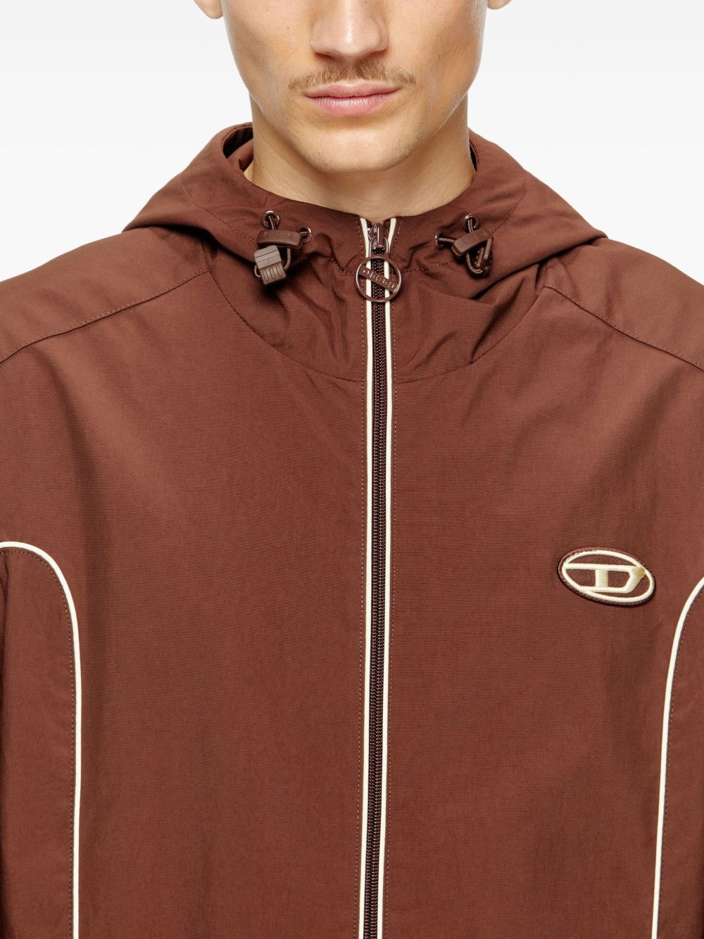 piped hooded jacket - 5