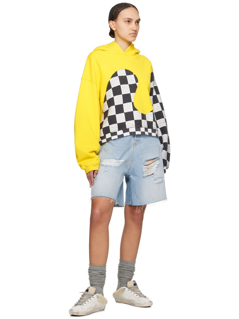 ERL Yellow Paneled Hoodie outlook