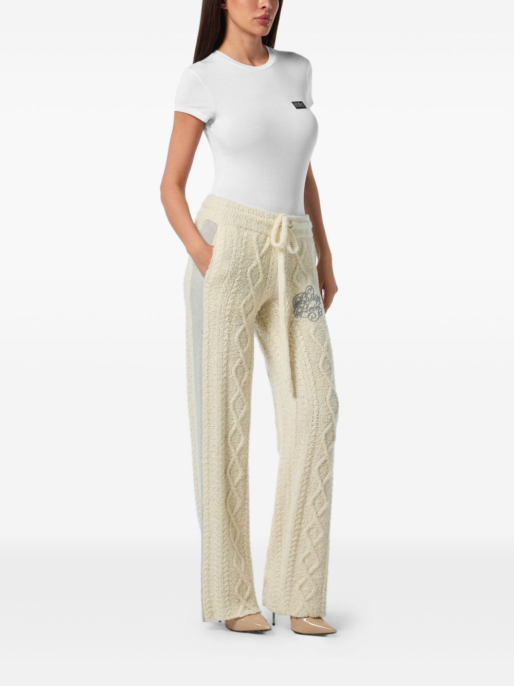 knitted straight-leg trousers - 2