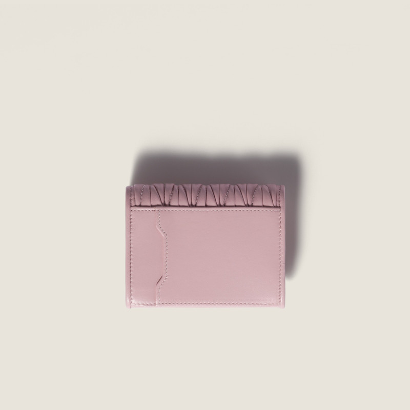 Miu Miu Matelassé nappa leather card holder outlook
