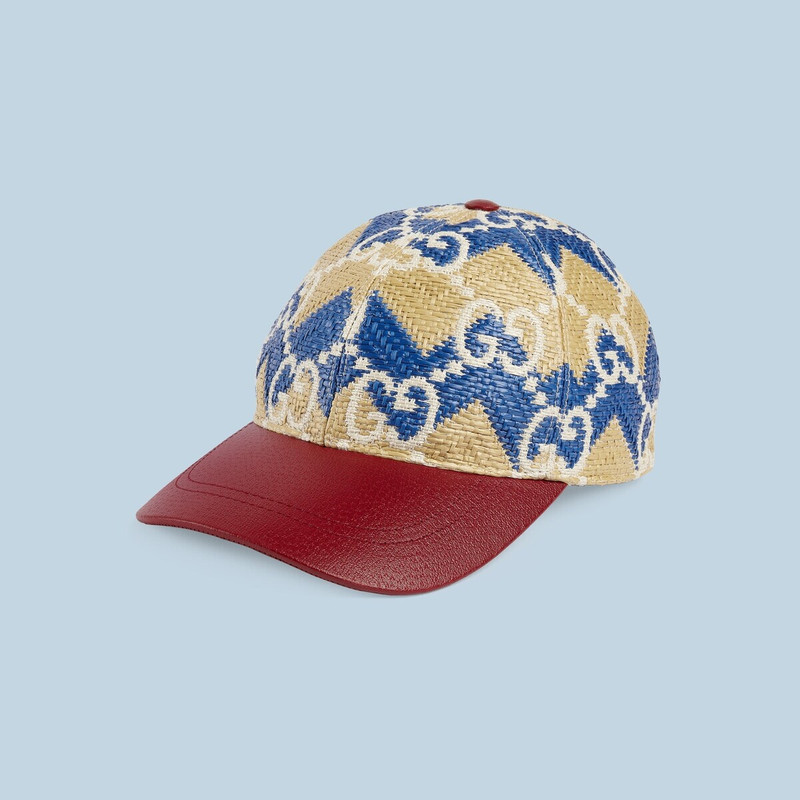 GG straw effect baseball hat 1