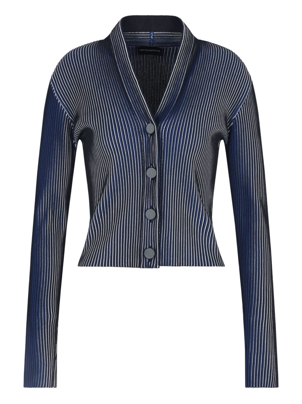 pleated button-fastening cardigan - 1