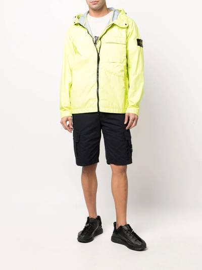 Stone Island logo patch hooded jacket outlook