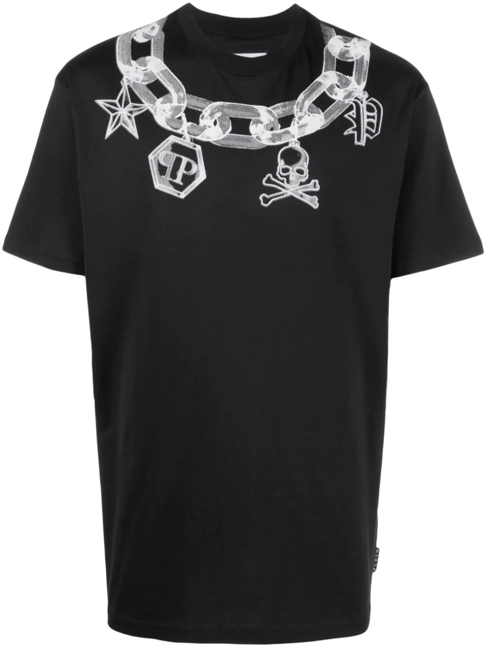 necklace print T-shirt - 1