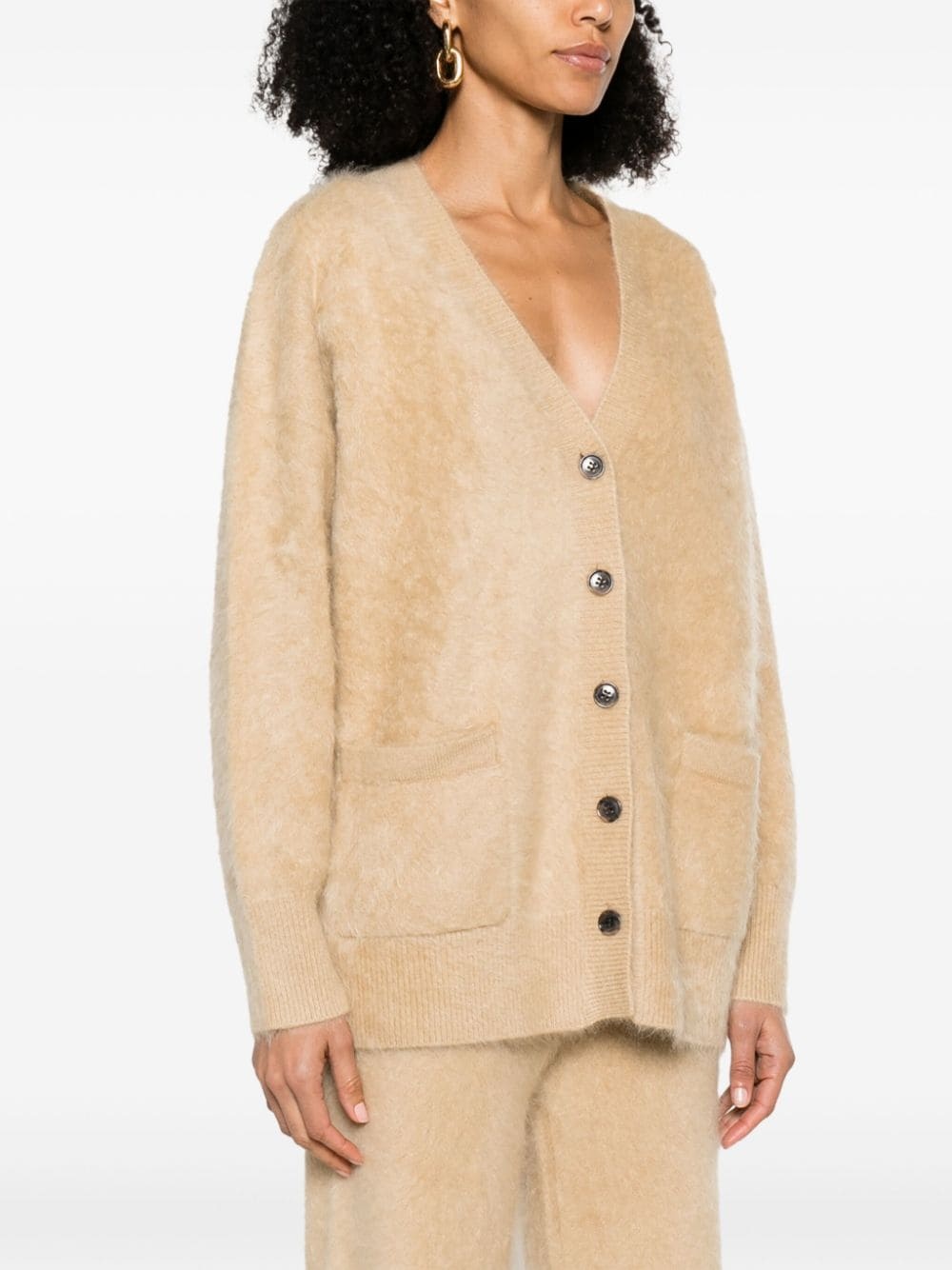 The Malena brushed cashmere cardigan - 3
