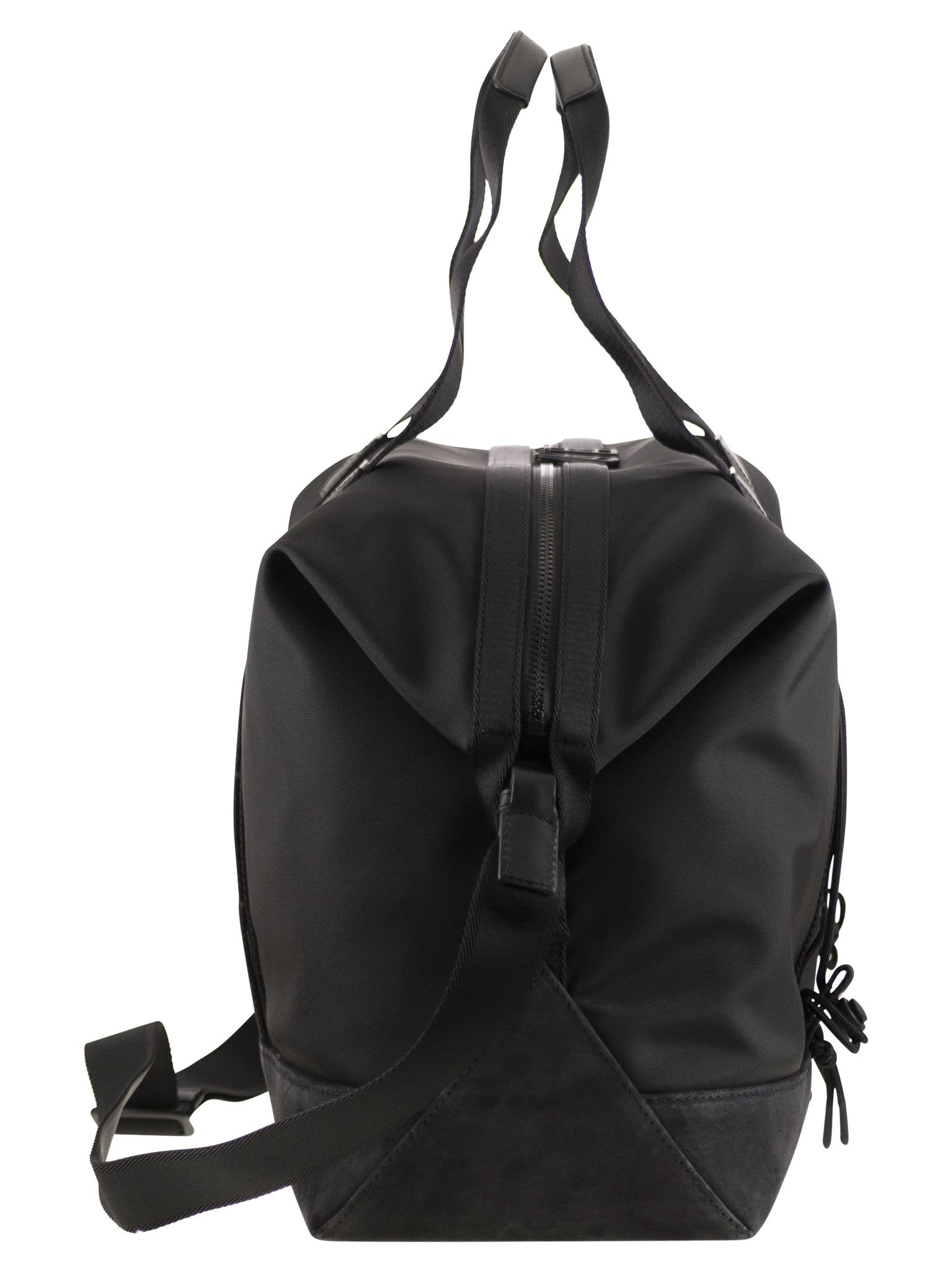 Moncler Men Water-Repellent Tech Duffle Bag With Leather Trim - 3