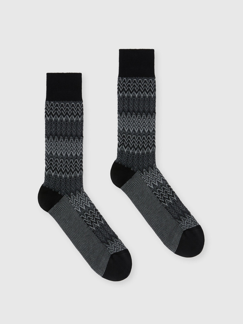 Chevron cotton blend socks 1