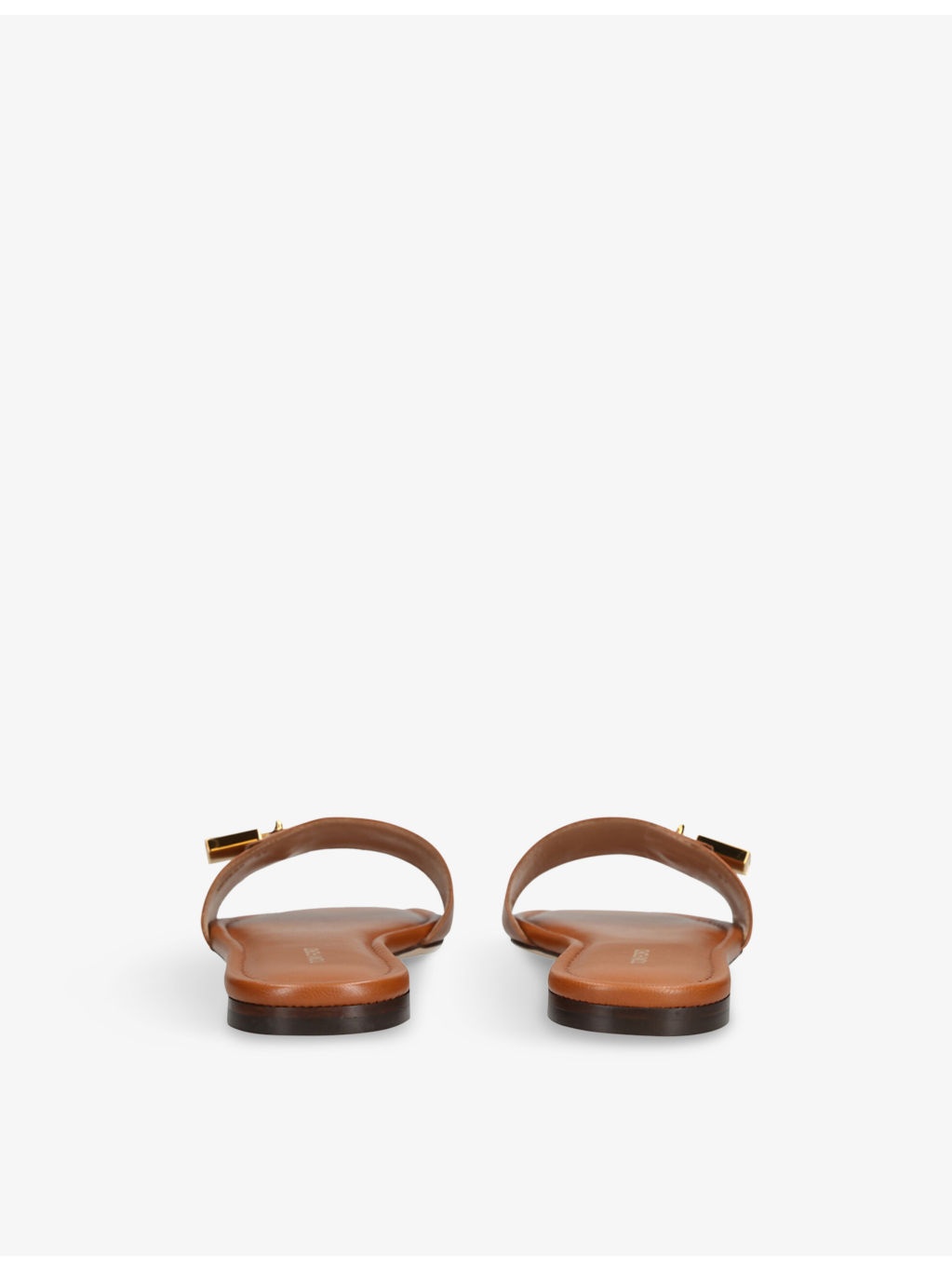 Padlock Leather Flat Slides - 3