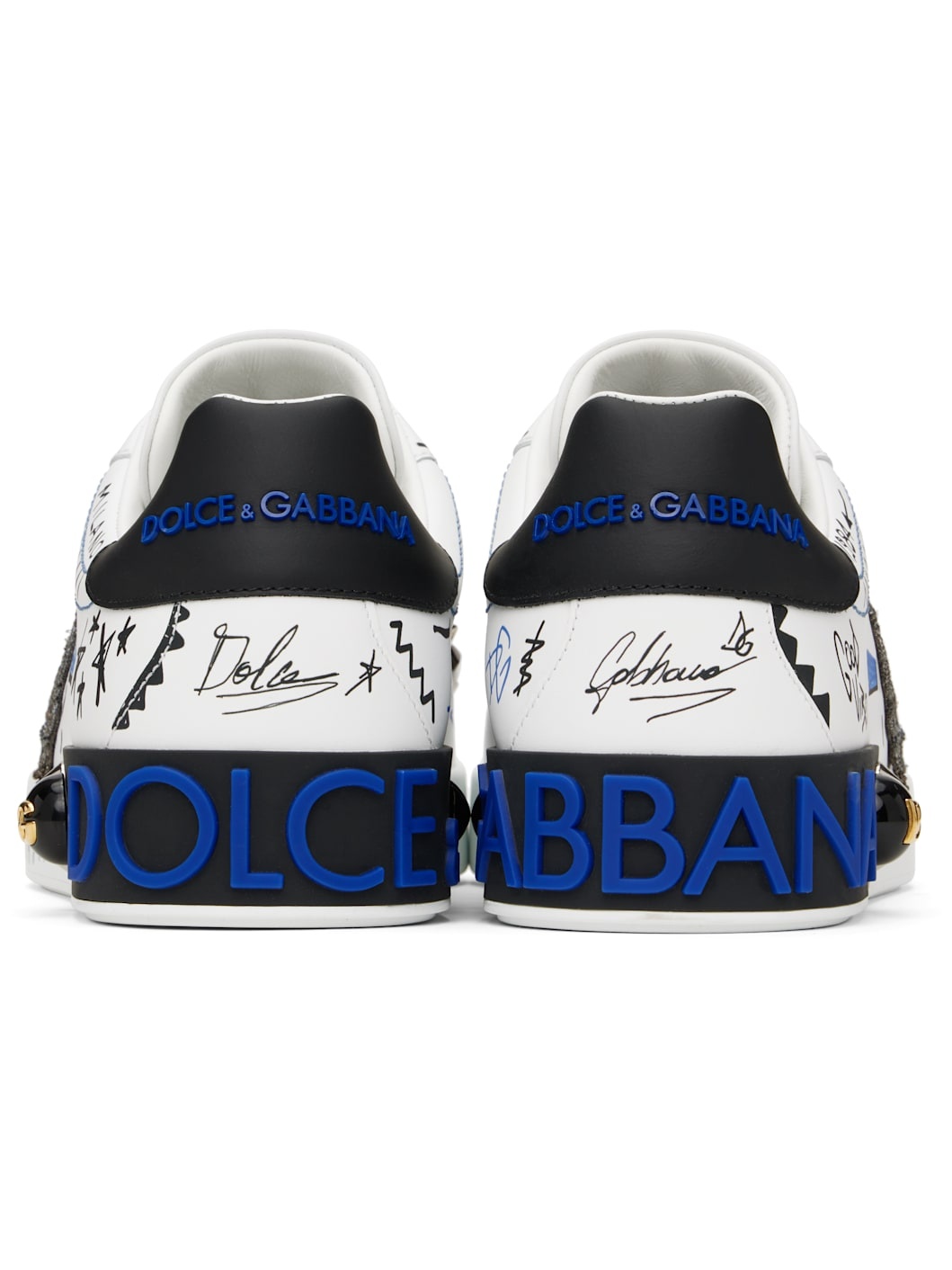 White Calfskin Portofino Sneakers - 2