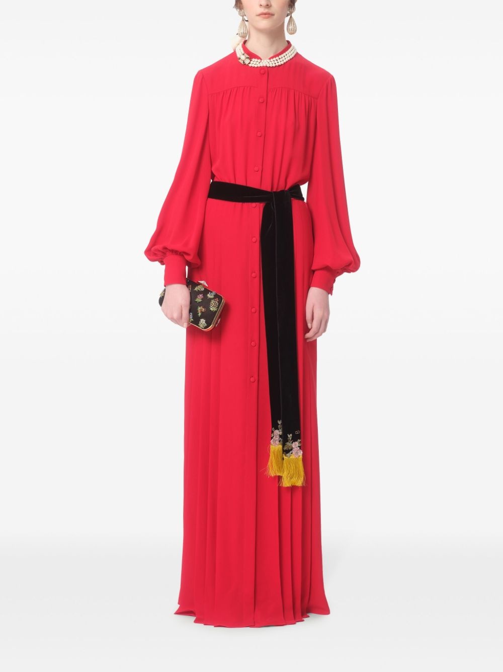 silk georgette gown - 2