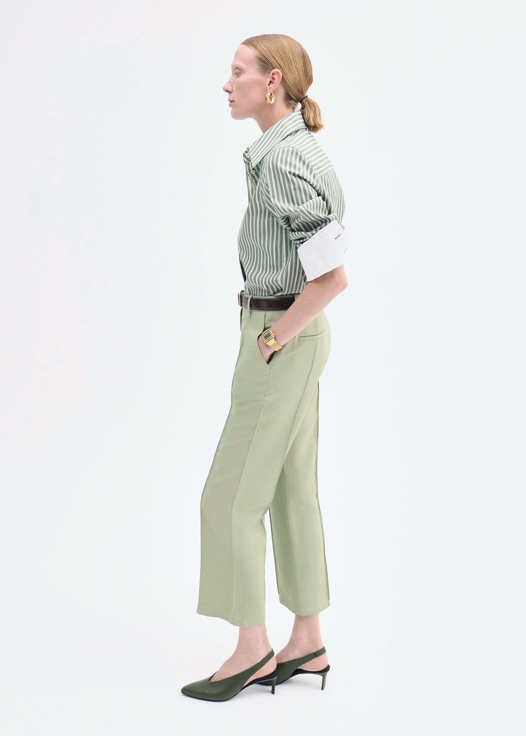 Fitted Shirt in Striped Poplin - 4