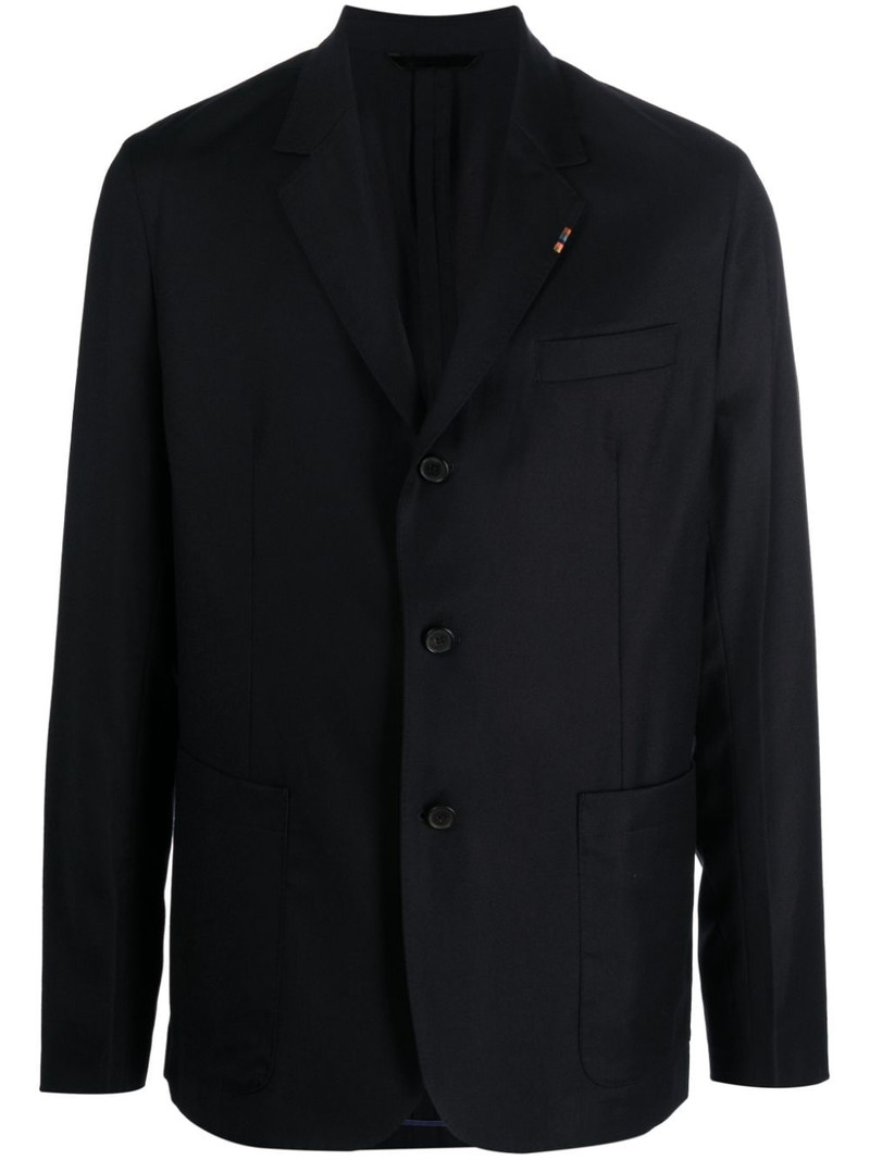 notched-lapels single-breasted blazer 1
