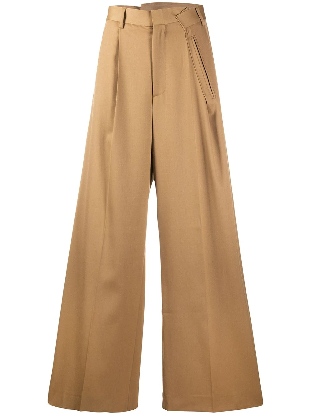 high-waisted straight leg trousers - 1