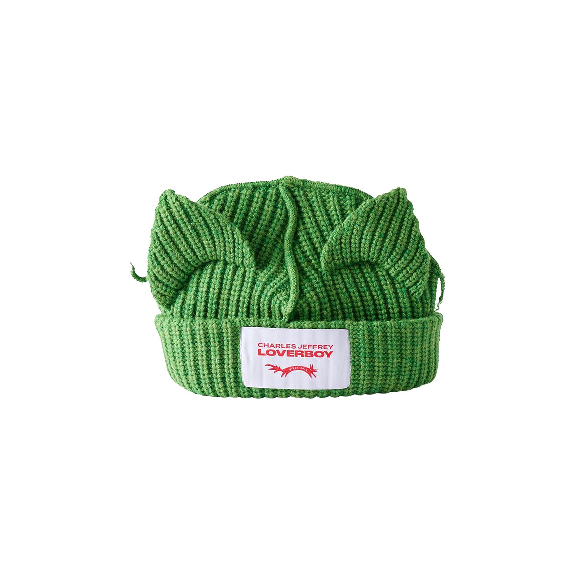 Charles Jeffrey Loverboy Chunky Ears Beanie 'Green' - 1