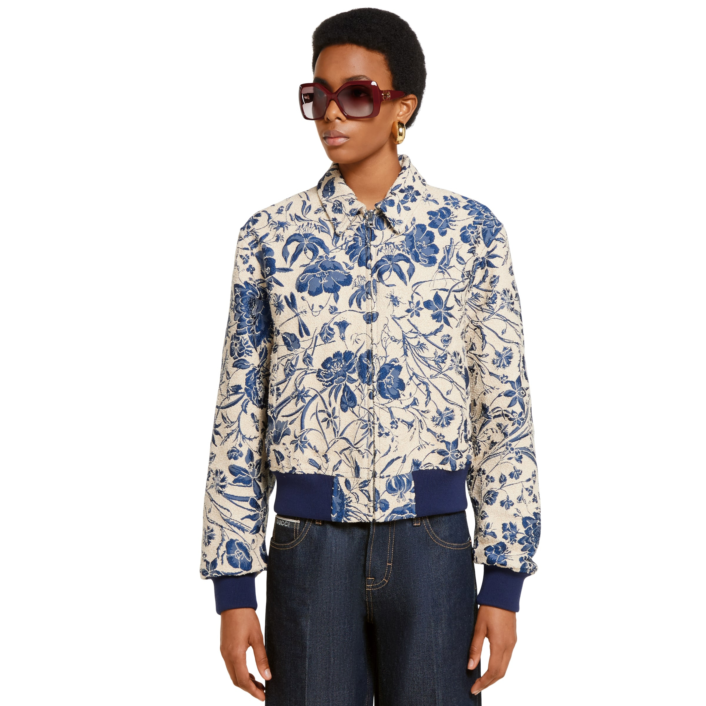 Flora cotton bouclé jacquard jacket - 3