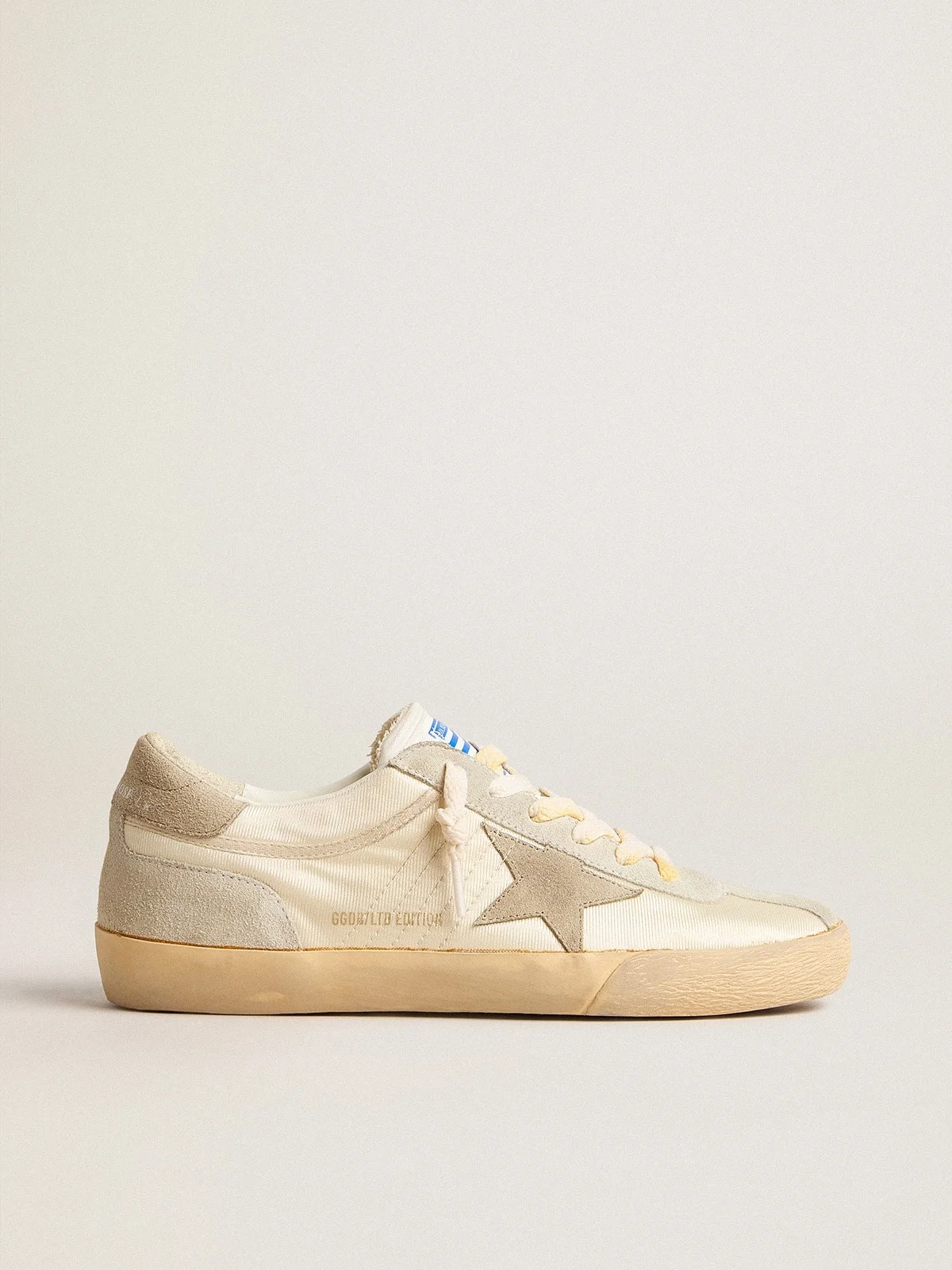 Men’s Super-Star LAB in nylon with dove-gray star and ice-gray suede inserts - 1