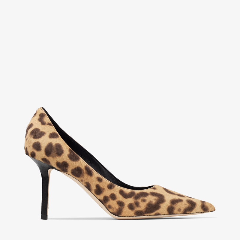 Love 85 Natural Leopard Print Pony Pumps 1