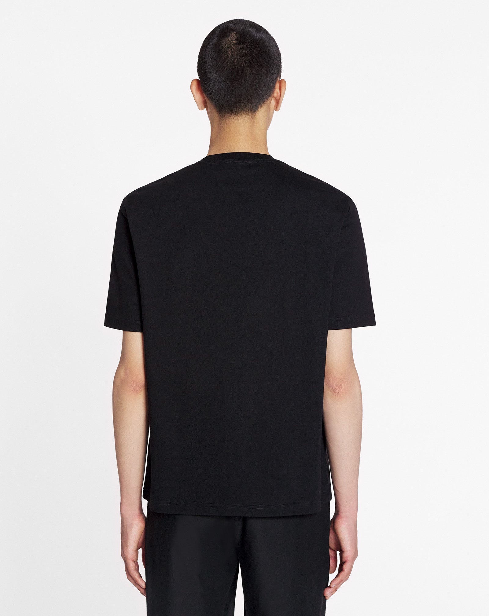 CLASSIC T-SHIRT WITH RAFFIA LANVIN PARIS EMBROIDERY - 4
