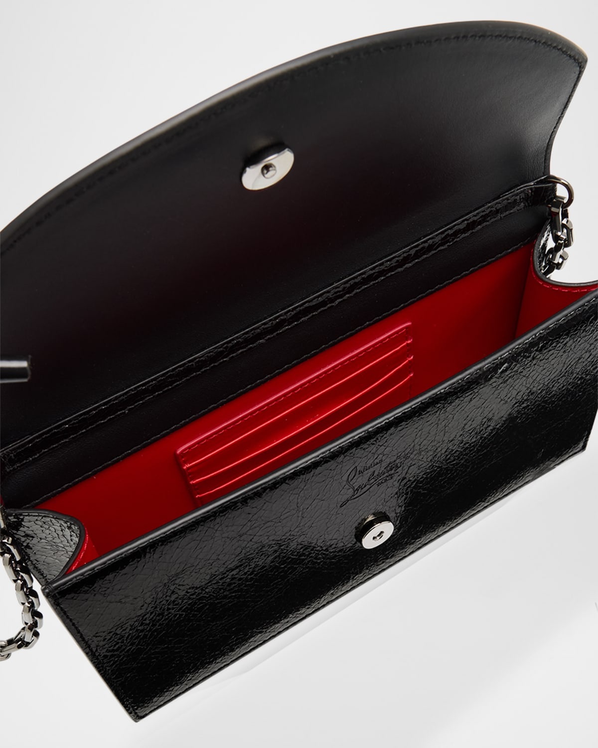 Loubi54 Crinkled Leather Clutch Bag - 4