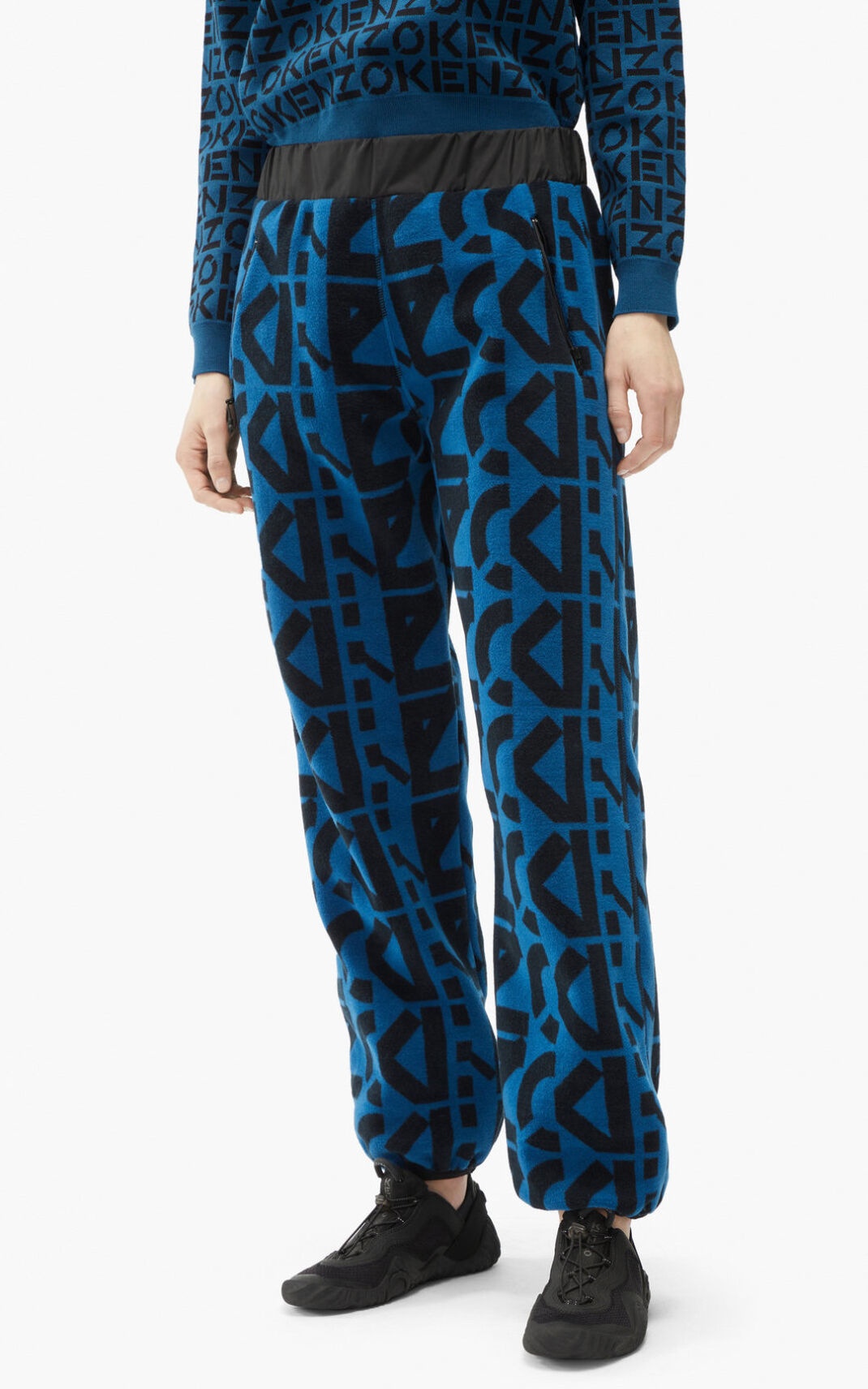KENZO Sport monogrammed fleece jogging trousers - 4