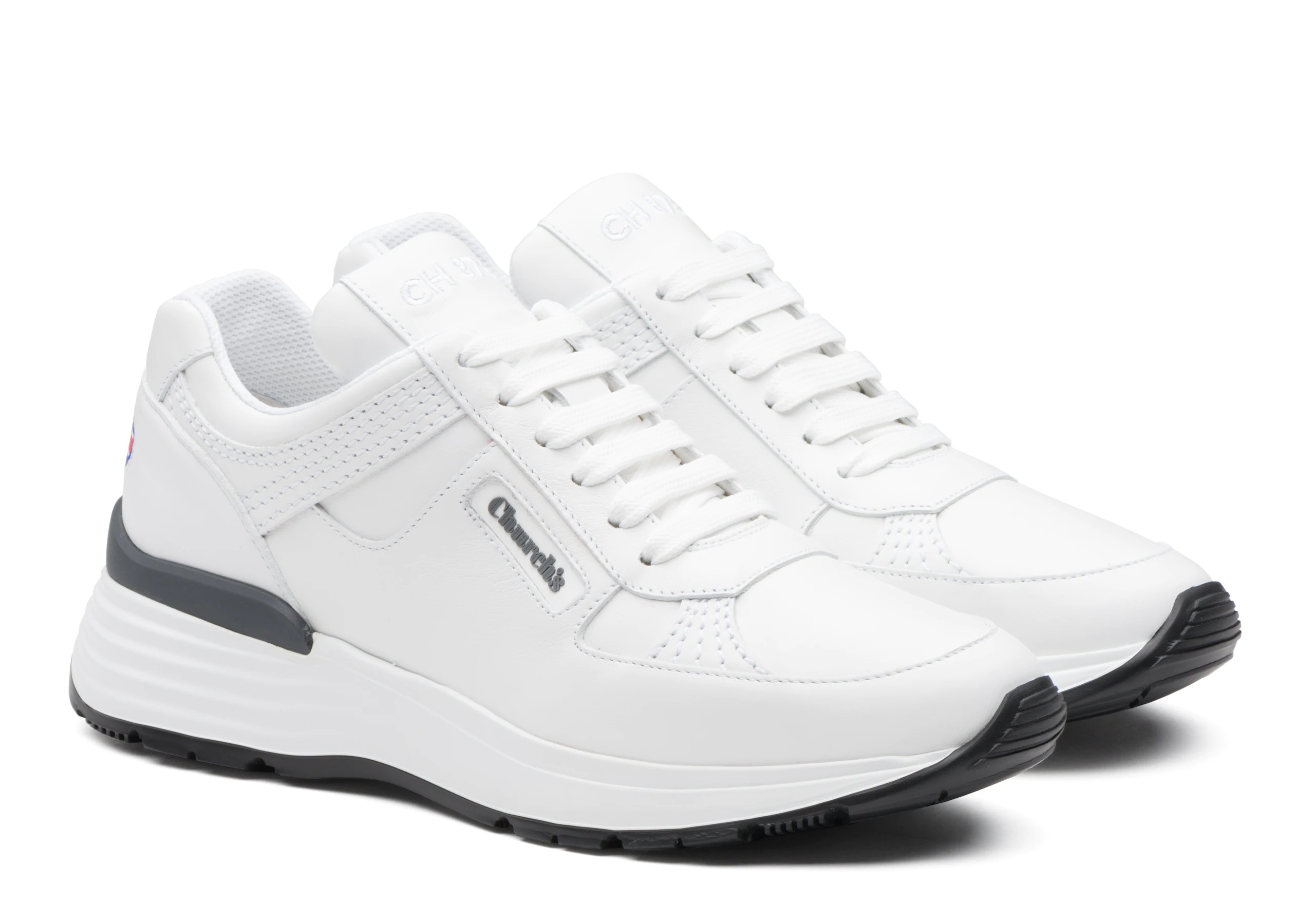 Ch873
Plume Calf Leather Retro Sneaker White - 2