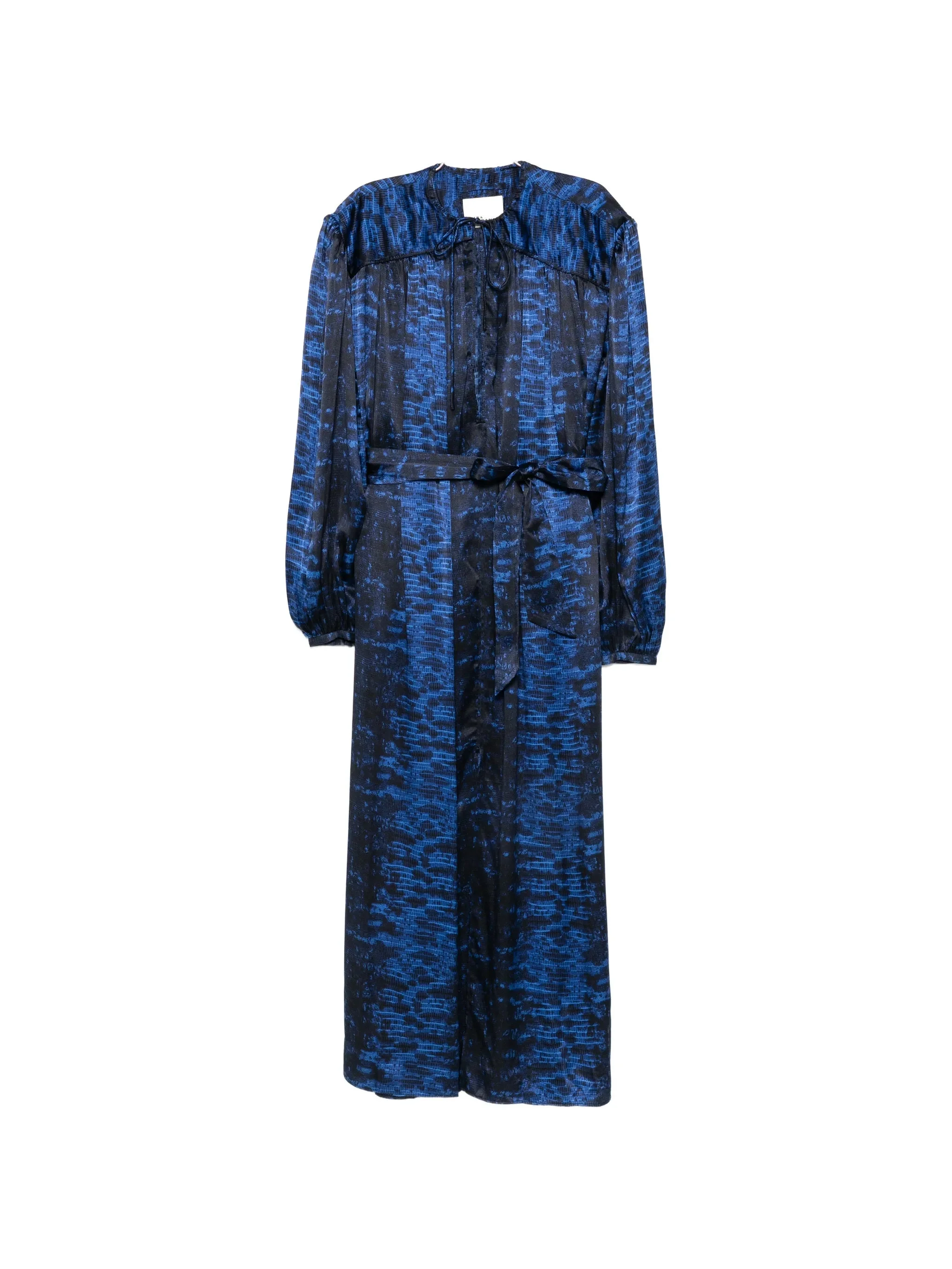 Isabel Marant Luada Abstract-print Belted Midi Dress - 1