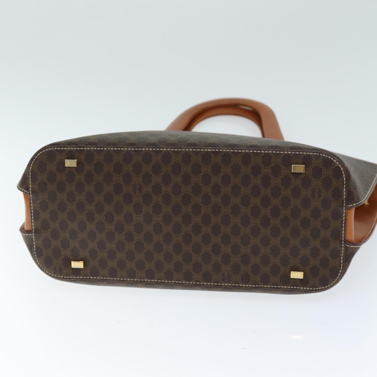 CELINE Macadam Canvas Hand Bag Pvc Brown - 5