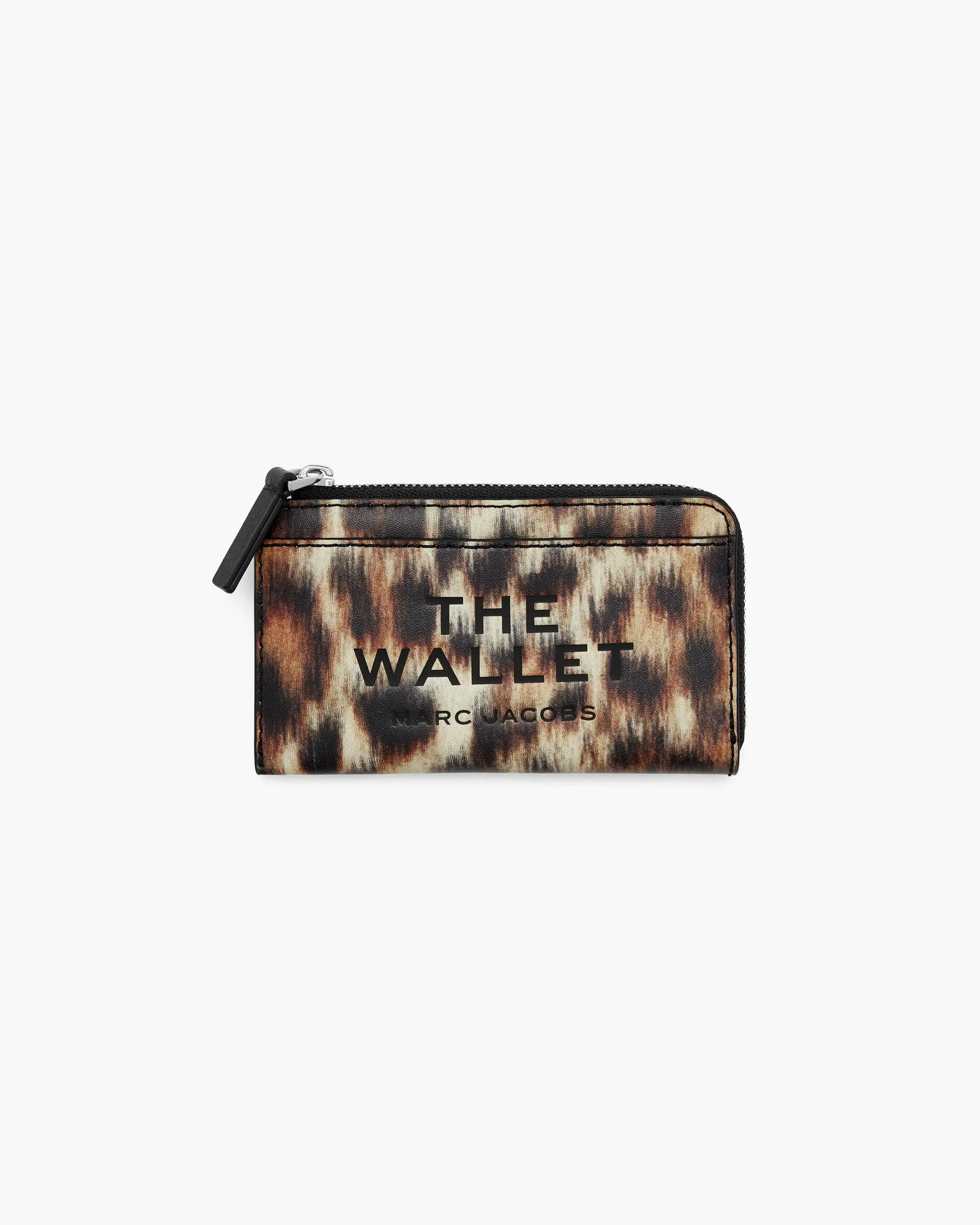 LEATHER TOP ZIP MULTI WALLET IN LEOPARD - 1
