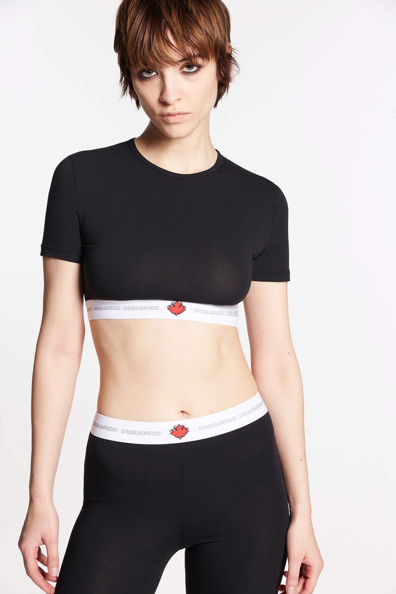 DSQUARED2 LEAF SHORT SLEEVES TOP - 4