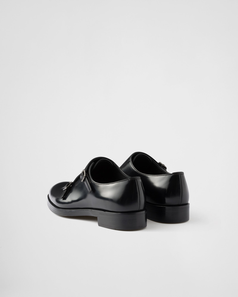 Brushed leather double monk strap shoes 4