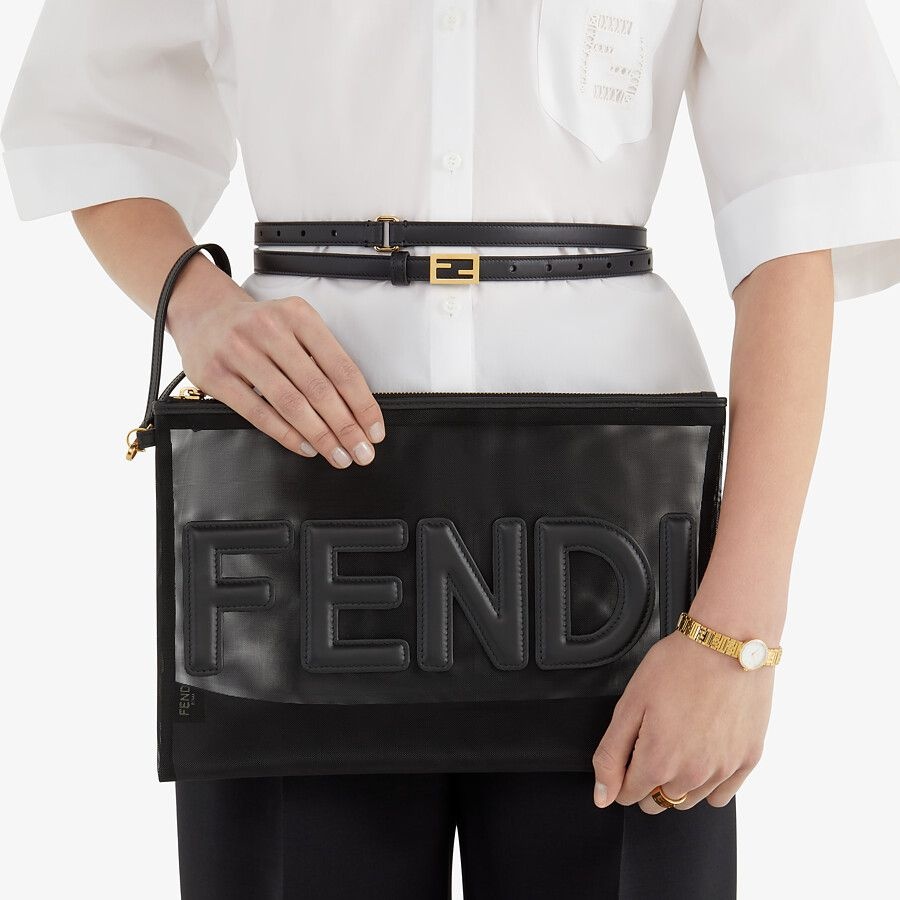 Black leather belt - 3