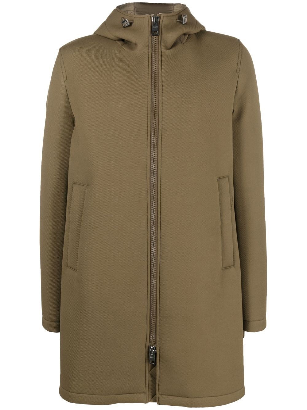 hooded parka coat - 1