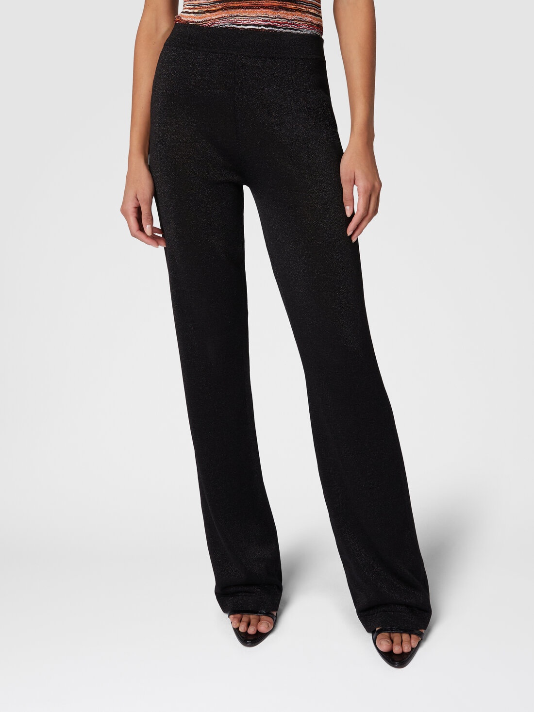 Straight trousers in lamé viscose - 4