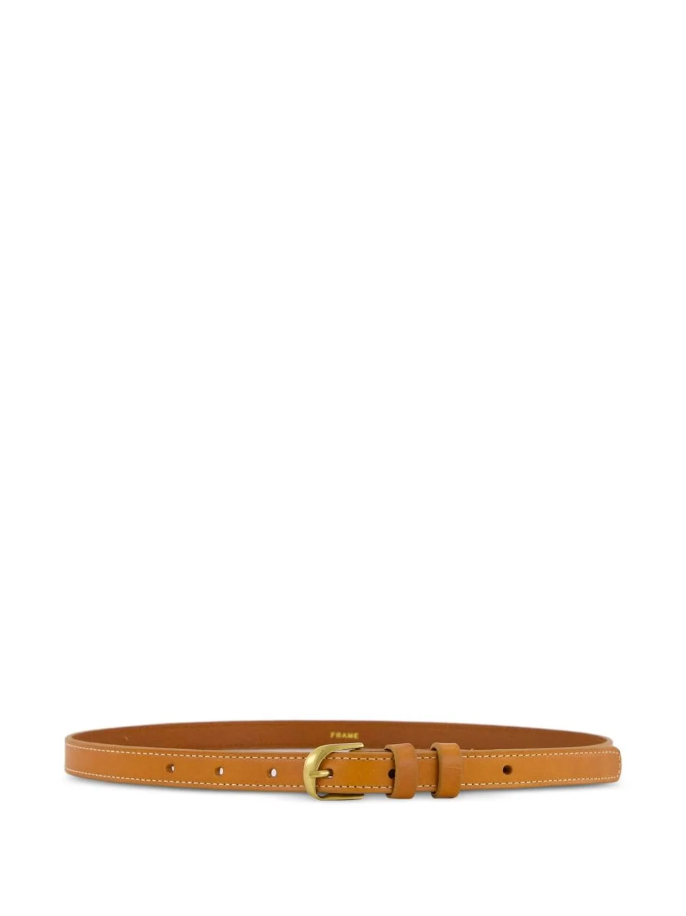 twist-buckle leather belt - 1