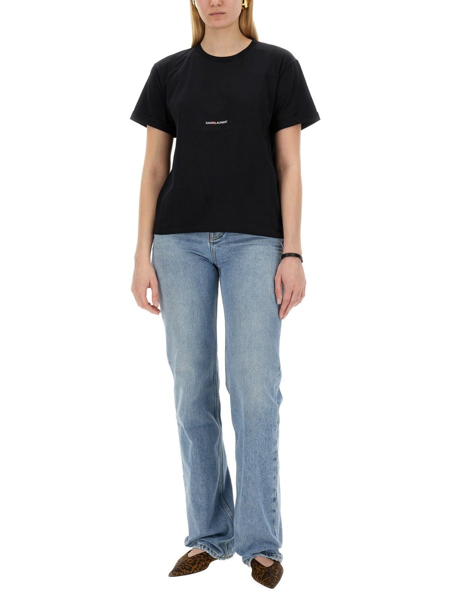T-SHIRT BOYFRIEND FIT IN COTONE  CON LOGO - 2