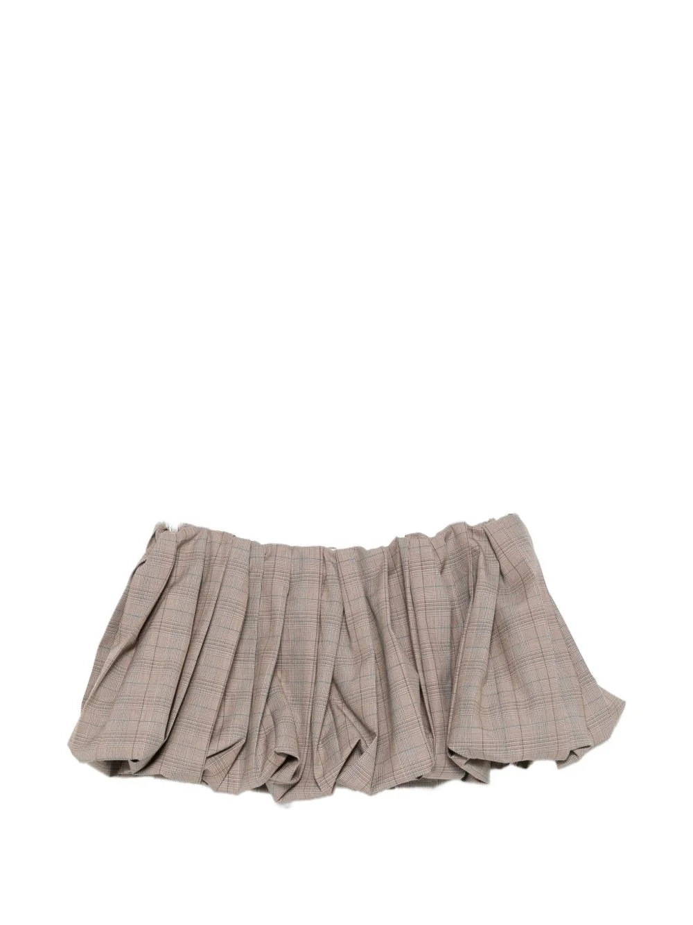 check-pattern pleated mini skirt - 1