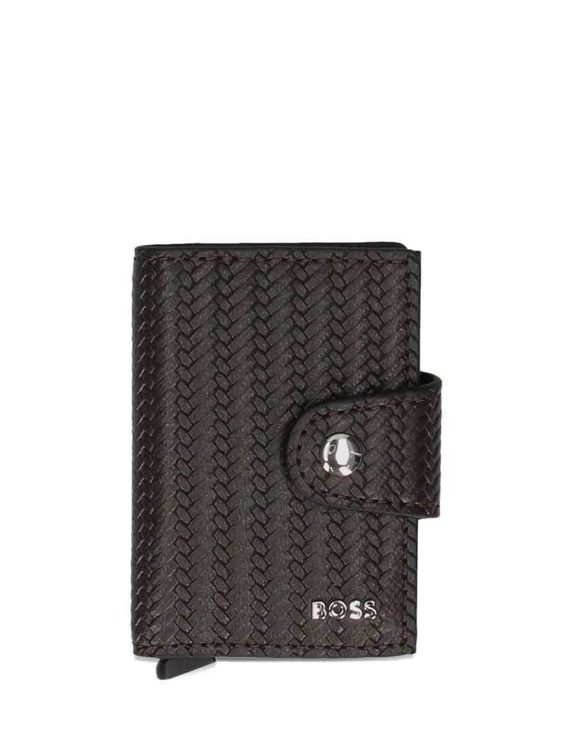 woven leather cardholder 1