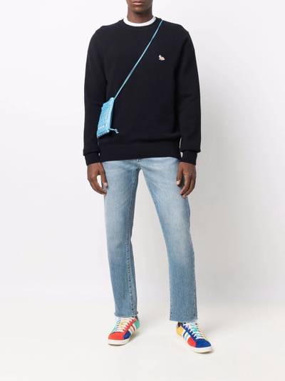 Maison Kitsuné fox-appliqué wool jumper outlook