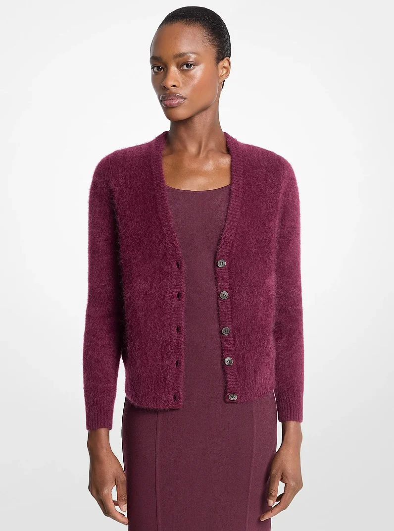 Brushed Cashmere Cardigan - 1