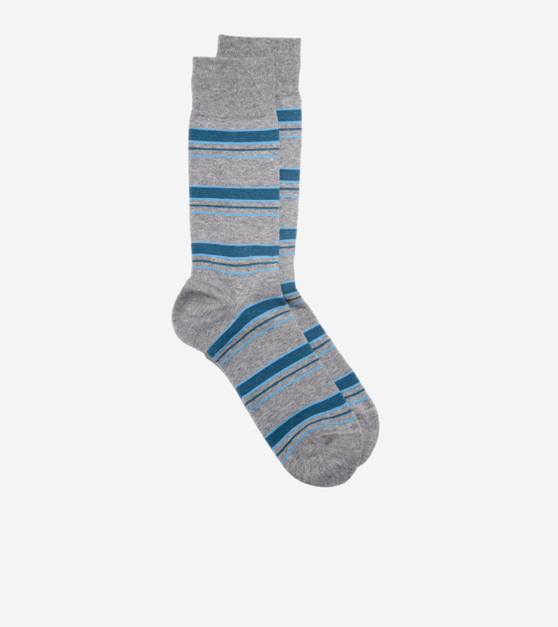 COLE HAAN Men's Stripe Dress Crew Socks outlook
