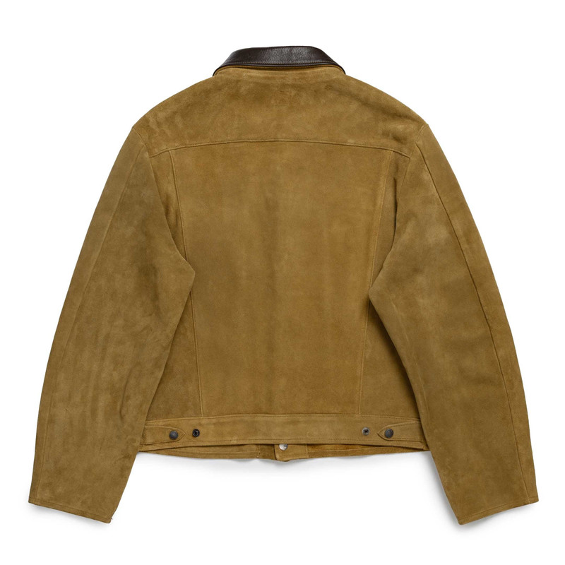 The Real McCoys The Real McCoy's Rough Out Leather Western Jacket Brown outlook